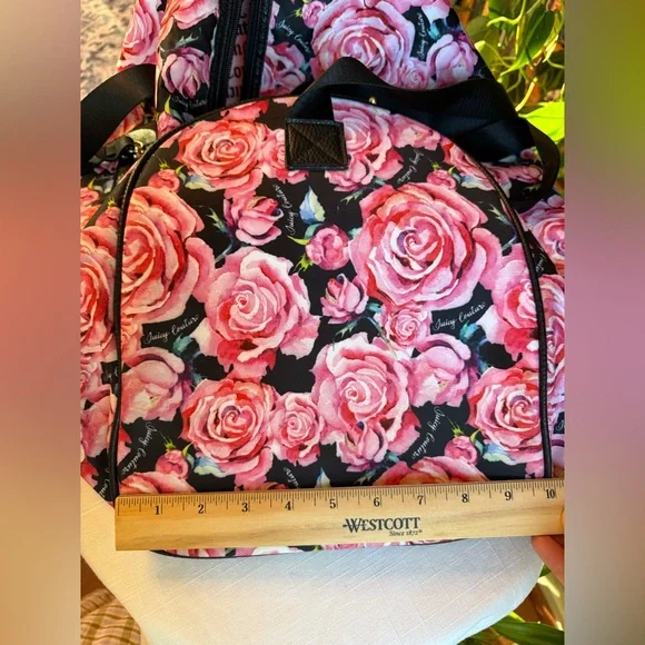 JUICY COUTURE BAG WEEKENDER‎ HAND BAG Pink with roses. - Picture 12 of 14